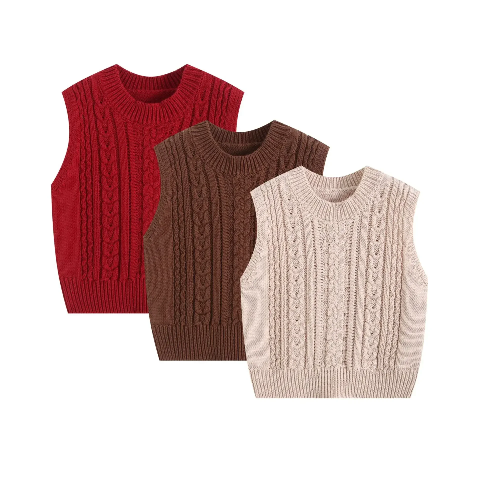 

0-4Y Girls Boys Sleeveless Pullover 2026 Baby Knitted Cable Sweater Vest Spring Soft Daily Wear Fashionable Knitwear Clothes