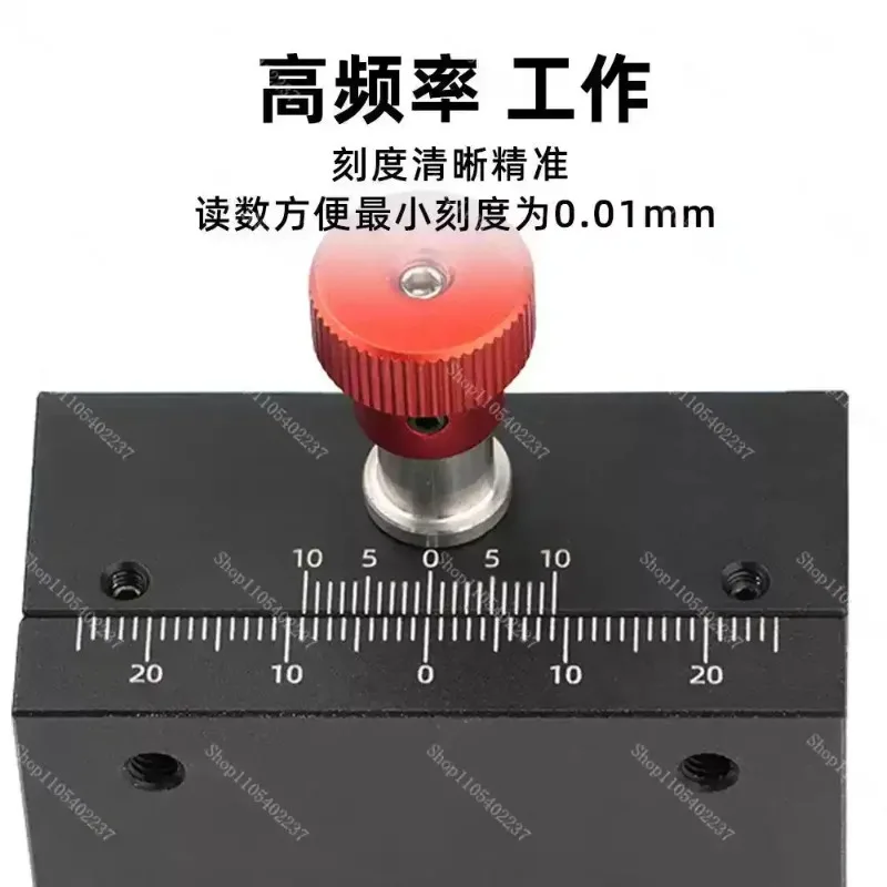 

Manual X-axis Displacement Platform Precision Fine-Tuning 40 Stroke Slider Gear Rack And Rack Small Dovetail Slot Slide Platform