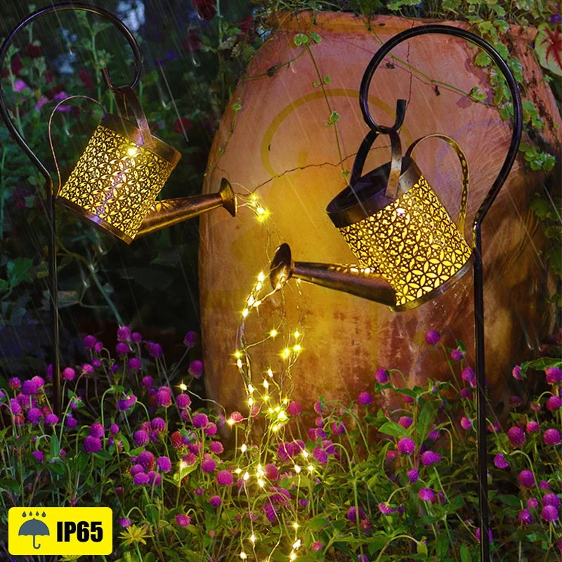 Outdoor Holiday Festival Garden Decoration Solar Watering Kettle Lamp Lawn Courtyard Landscape Lights For Party 10Pcs