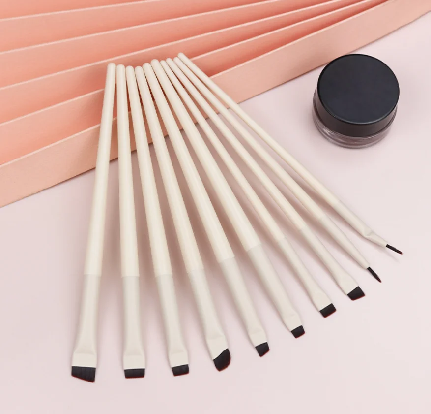 10pcs Eye Makeup Brushes Set Private Label Eyeshadow Brush Makeup Brush White Ultra Soft Eyeshadow Eyeliner Makeup Tool 10 sets