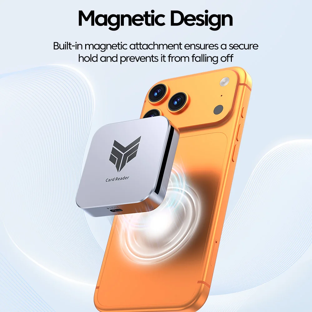 Lector de tarjetas magnético 4 en 1: adaptador CF+SD+TF+USB con conector de cable doble tipo C para accesorios de teléfonos móviles, tabletas y portátiles.