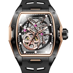 Luxury Automatic Watch Men Skeleton Watches Top Brand Hollow Mechanical Wristwatches 46mm Sapphire Crystal Clocks Daniel Gorman