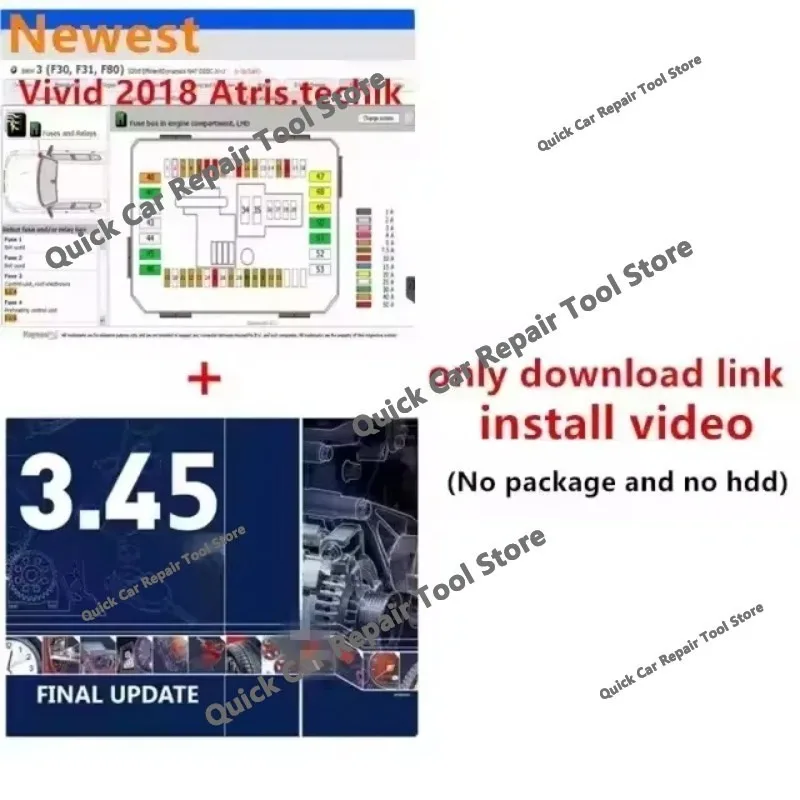 2026 hot latest AutoData 3.45 Car Software + Vivid Workshop Data Atris-Stakis Technik 2018.01V Multi languages Polish Spanish