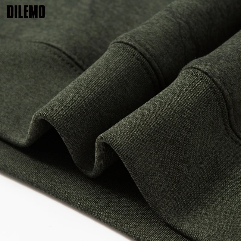 Top Grade Wool+Mulberry Silk New Brand Casual Fashion Street Crewneck Pullover Velvet Hoodies Sweatshirts Men's Clothing