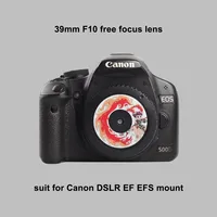 DSLR  EF EF-S Mount Free Focus Lens 500D\\850D 39mm F10 Pancake Lens Chinoiserie Travel Vintage Film CCD Disposable Lens  5DS 6D2
