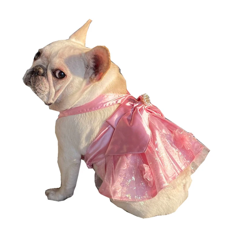 

French Bulldog Dog Clothes Summer Pug Dog Wedding Dress Princess Skirt Pomeranian Poodle Bichon Schnauzer Corgi Clothing Costume