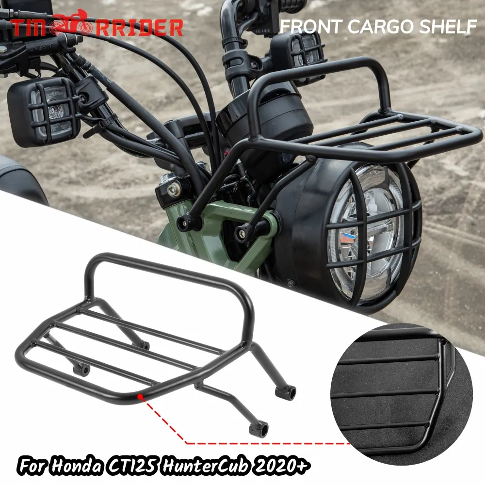 

For Honda CT125 Motorcycle Front Driver Luggage Cargo Rack Holder Mount Hunter Cub 125 2020-2023 Headlight Upper Suitcase Shelf