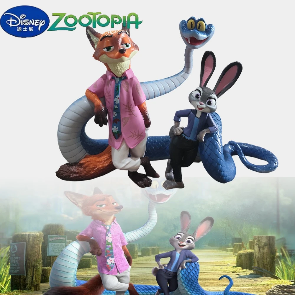 

New Cartoon Zootopia Judy Fox Nick Snake Gary Hand Collection Desktop Ornaments Model Children's Christmas Birthday Gifts