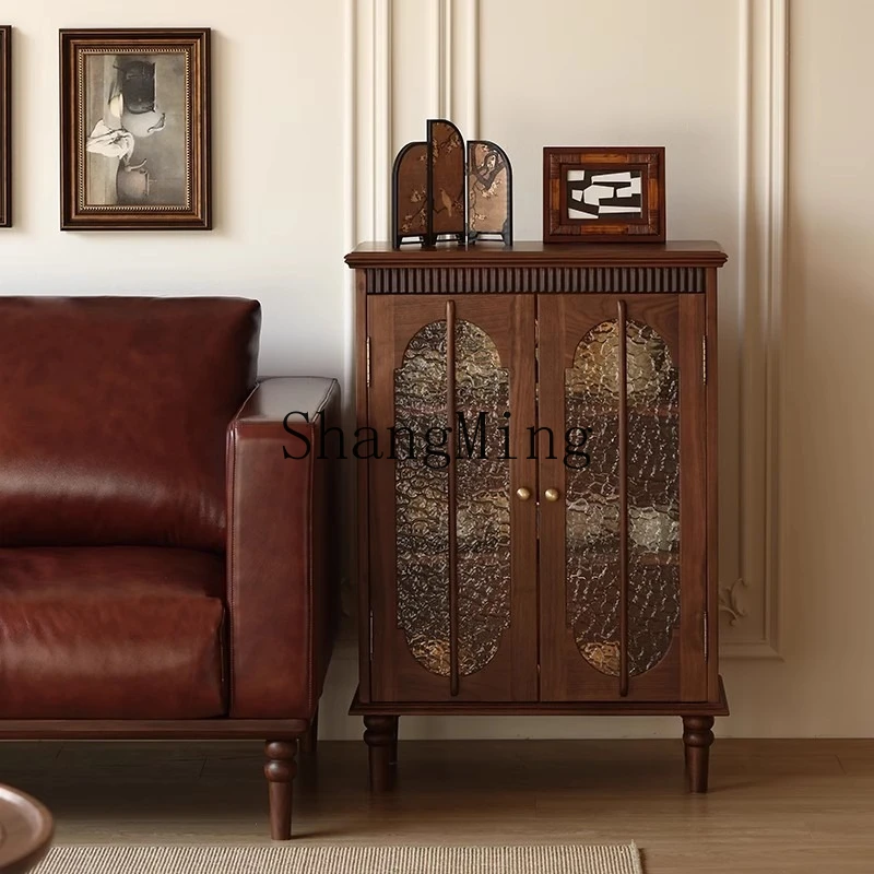 

SM all solid wood dining side cabinet integrated wall storage multi-functional cherry wood storage wine cabinet