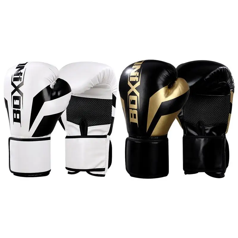 

Heavy Boxing Gloves Pro Training Sparring Gloves Ventilated Palm Genuine Leather Heavy Punching Adjustable Straps Boxing Gloves