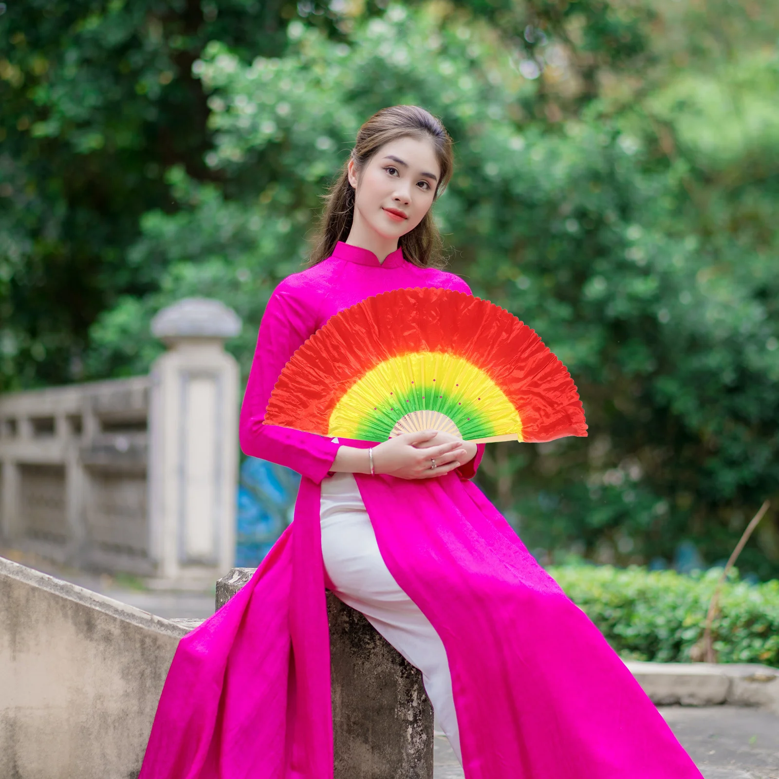 

2 шт. деревянный складной танцевальный веер красочный ручной веер легкий прочный для практики выступления квадратный танец живота