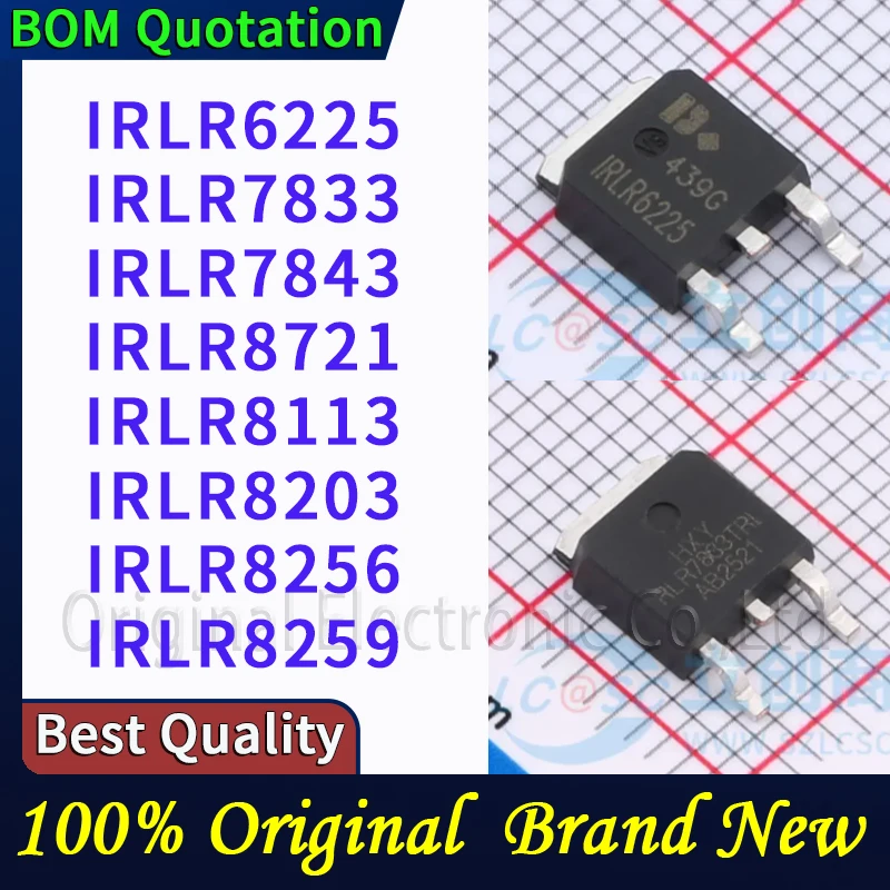 

5 шт./лот IRLR6225 IRLR7833 IRLR7843 IRLR8721 IRLR8113 IRLR8203 IRLR8256 IRLR8259 В наличии Оригинальные высококачественные