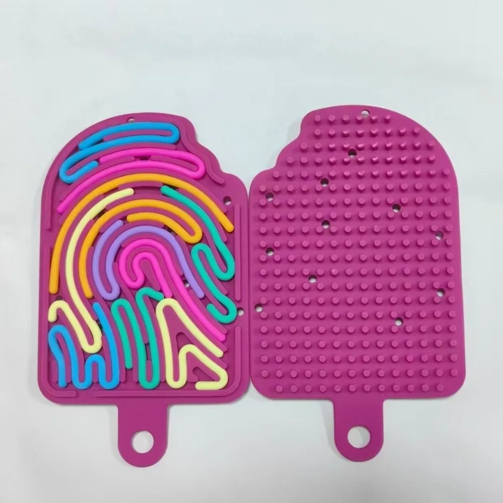 Bâtons de glace en forme de Fidget sensoriel, 12 cordes, planche d'activité sensorielle Double face, soulagement du Stress, planche occupée apaisante pour adultes