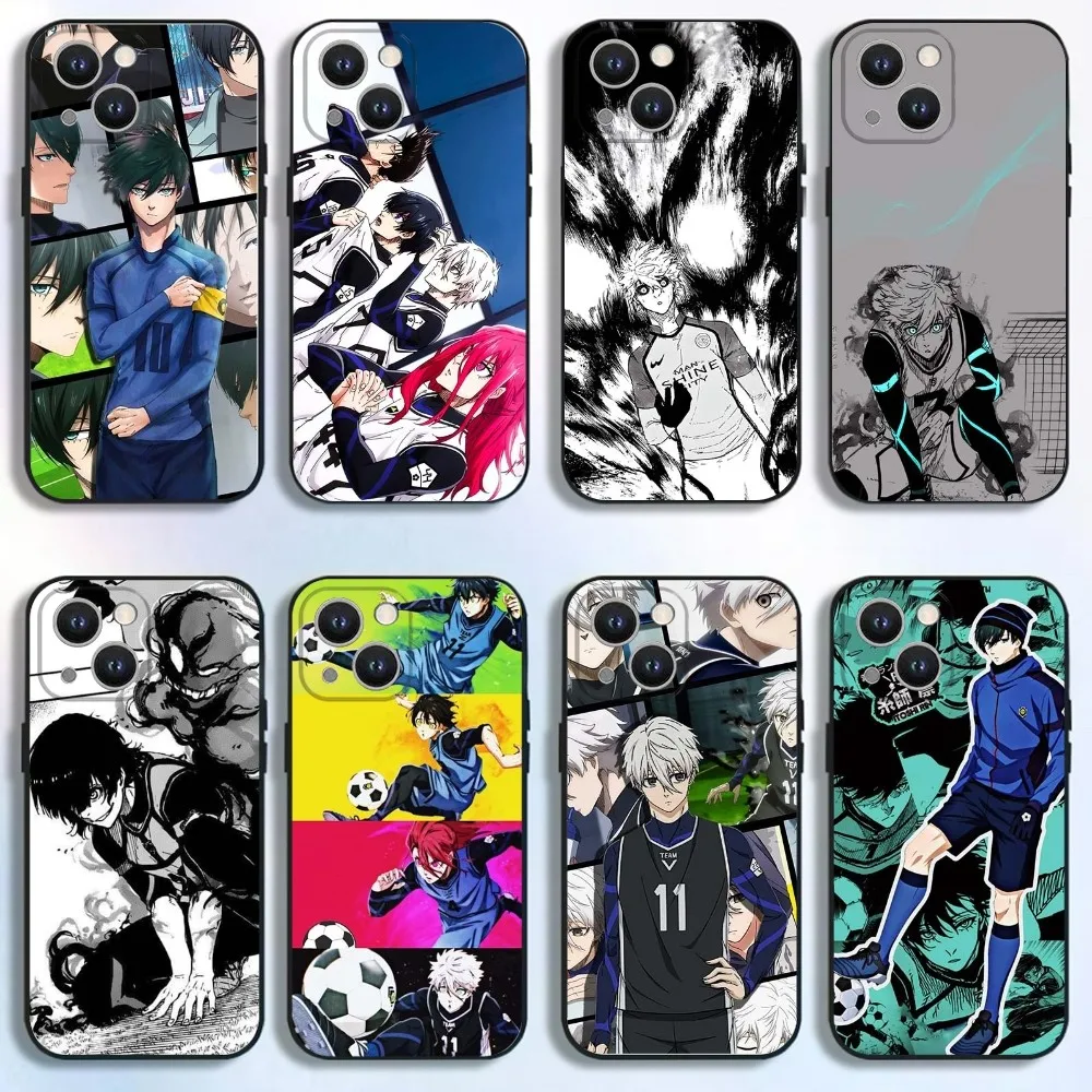 

Anime Blue Lock Phone Case For iPhone 16,15,14,13,12,11 Plus,Pro Max,XS,X,XR,SE,Mini,8,7,Soft Silicone Black Cover