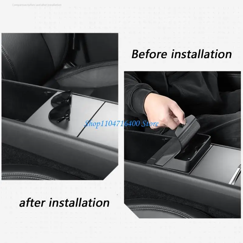

y1gd Center Console Glasses Tray Box Easy Installation Automotive Accessory