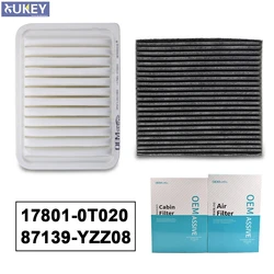 Engine Cabin Pollen Air Filter Combo Set For Toyota Corolla Matrix Yaris 2009 2010 2011 2012 2013 2014 17801-21050 87139-YZZ08