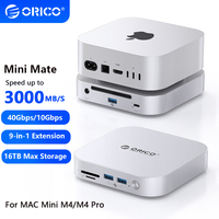 ORICO USB C Hub Docking Station Splitter M2 SSD Enclosure Hard Drive Case SD/TF4.0 Port Expansion Stand MiniLink for Mac Mini M4
