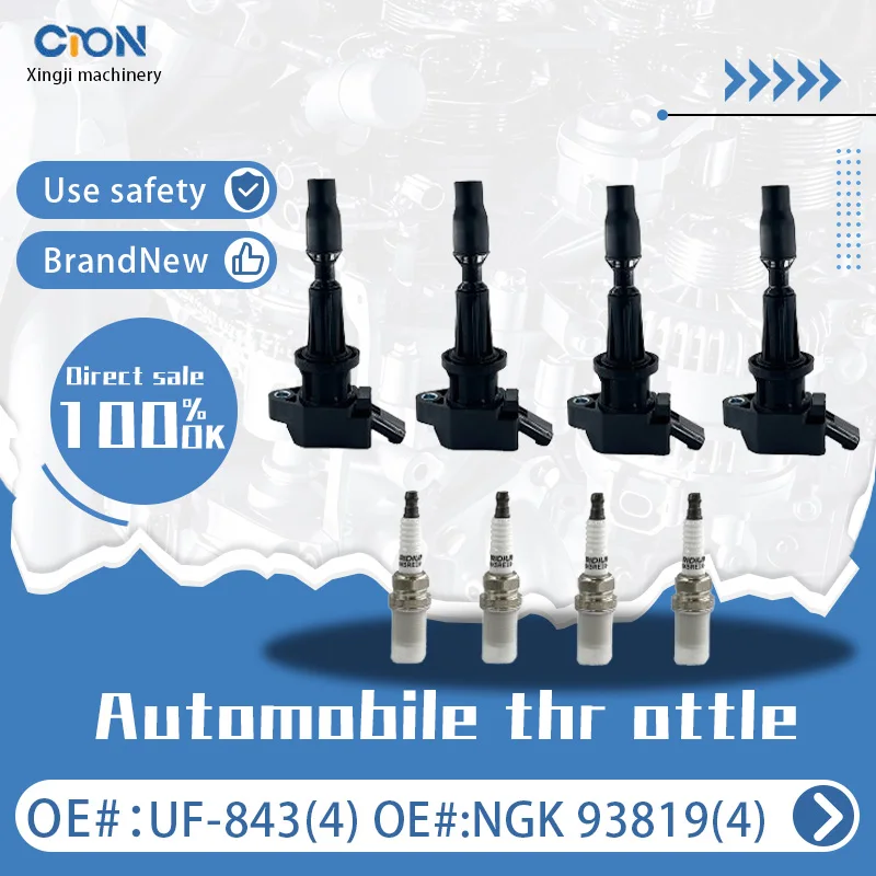 

a set of Xingji 4 Ignition Coil Packs and Spark Plugs For Kia Hyundai 1.6L 2017-2020 #UF843 NGK #93819