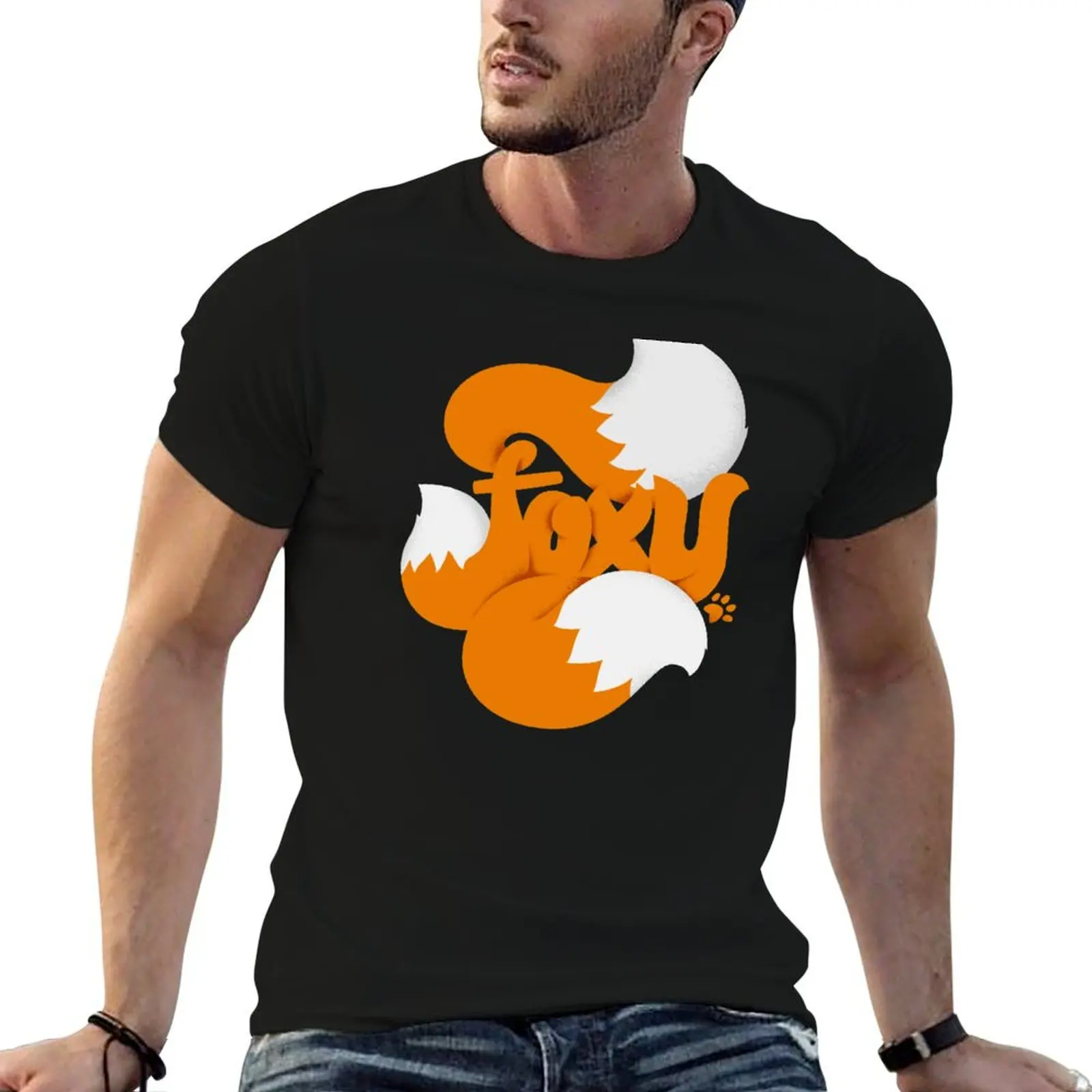 

for T-Shirt Foxy cotton t-shirt shirts package man t 100% black plain cotton