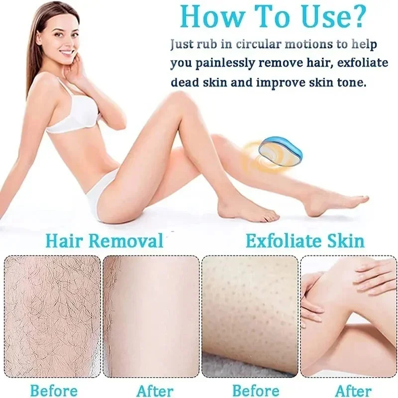 1/2/3/4Pcs Nano Crystal Epilator Depilatory Gum Hair Removal Eraser Painless Depil Hop Stone Hair Removal Body Exfoliating