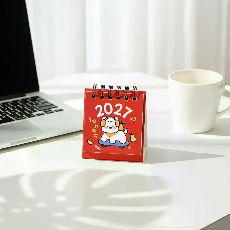 2027 Desk Calendar Mini Portable Travel Calendars: Home Office School Daily Schedule Planning Home Decor