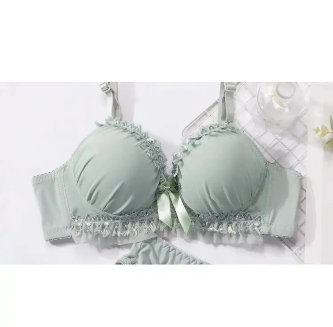 

Women's Push Up Bra Sexy Solid Color Underwear Fashion Chiffon Brassiere Adjusted Breathable Underwear Female Lingerie