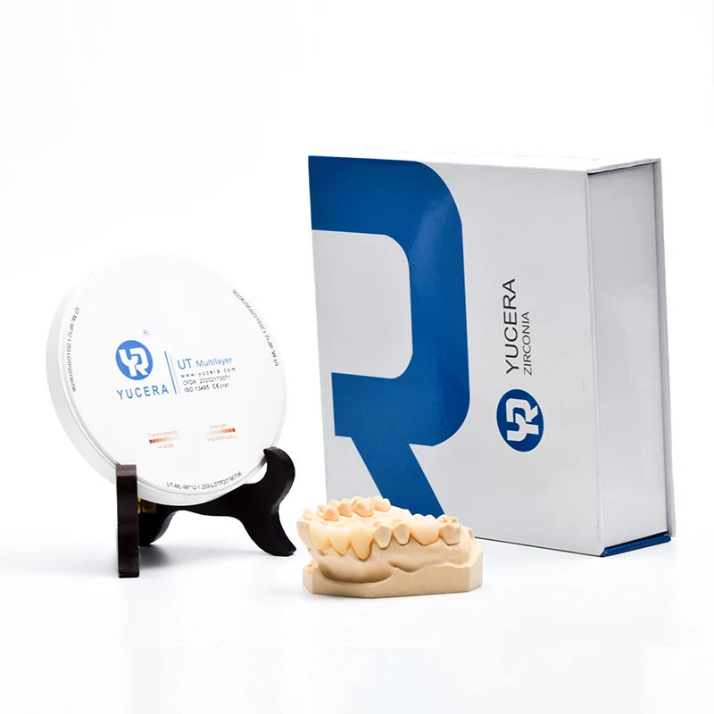 YRC-UT Multilayer Zirconia block Dental CadCam dics Transmittance 49% BL1/BL2/BL3 Colors