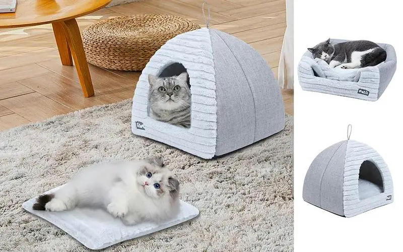 

Cat House kitten Washable Cushion breathable cat comfortable sofa Anti Slip cat winter sleeping Cave bed indoor pet supplies