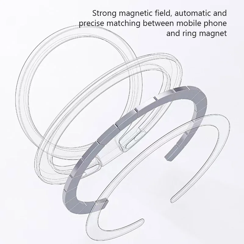Magnetic Finger Ring Holder For MagSafe Phone Smartphone Accessories for iPhone 17 16 15 Pro Max Magnet Phone Stand Grip Mount view 5