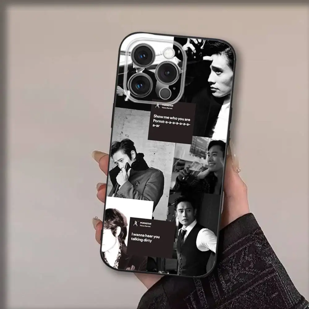 Etui na telefon z aktorem Lee B-Byungiem z filmu \"Huns\" dla iPhone 16, 15, 14, 13, 12, 11, Pro, Max, Plus, X, XS, SE4, E, Mini, miękkie czarne etui