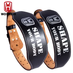 WOSWEIR-Men's PU Leather Waist Protection Belt Powerlifting & Strength Training Workout Equipment Weight Lifting Gear