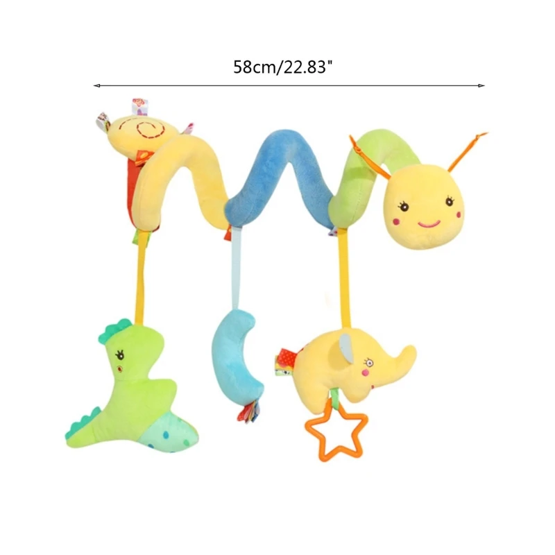 F19F Baby Crib Cot Pram Hanging Rattles Spiral Stroller Car Seats Toy for Babies Newborn Infants Boys and Girls 0-1 Year-old