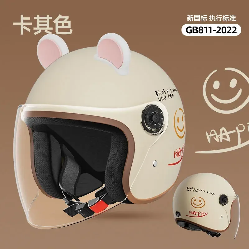 

Electric Bike Helmet Thickened and Warm Half Helmet for Autumn and Winter Unisex Motorcycle Safety Helmet