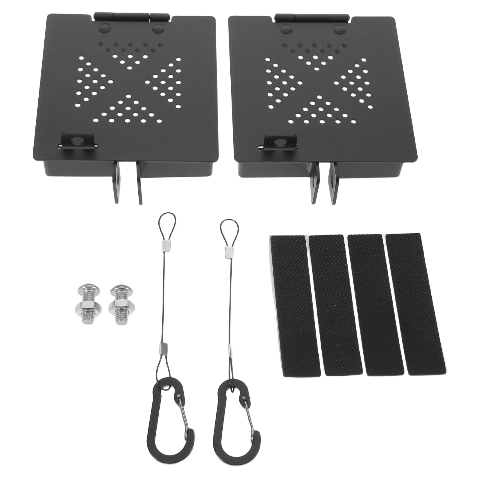 

Camper Bumper End Cap 4-Inch Aluminum Square Cover Ventilated Metal Rv Protector Universal Fit Travel Trailer Bumper Corner Cap