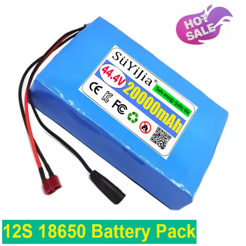 44.4V 20Ah 12S4P 18650 Battery with 30A BMS - Ideal for 500W/700W/1000W Electric Mobility Scooters