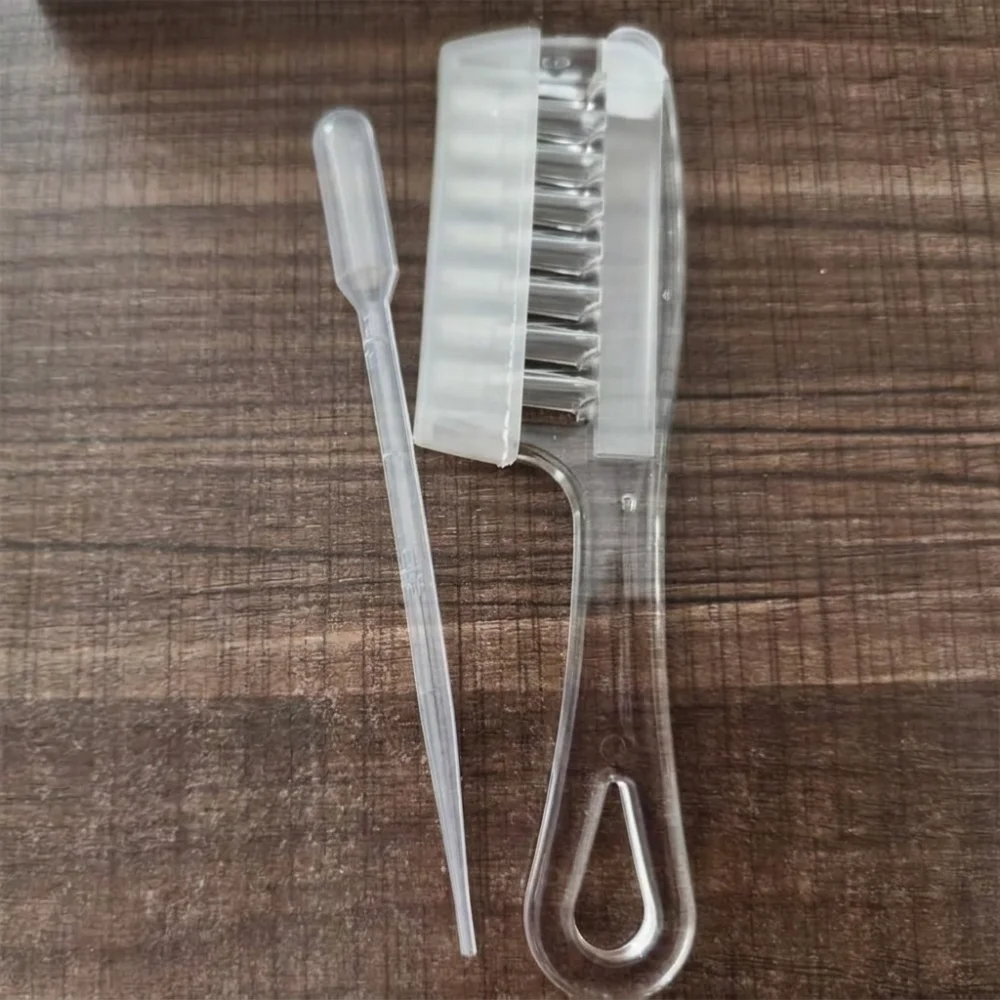 Transparent Scalp Liquid Guide Comb Anti-Frizz Anti-Static Hair Oil Applicator Comb Even Flow Ergonomic Handle