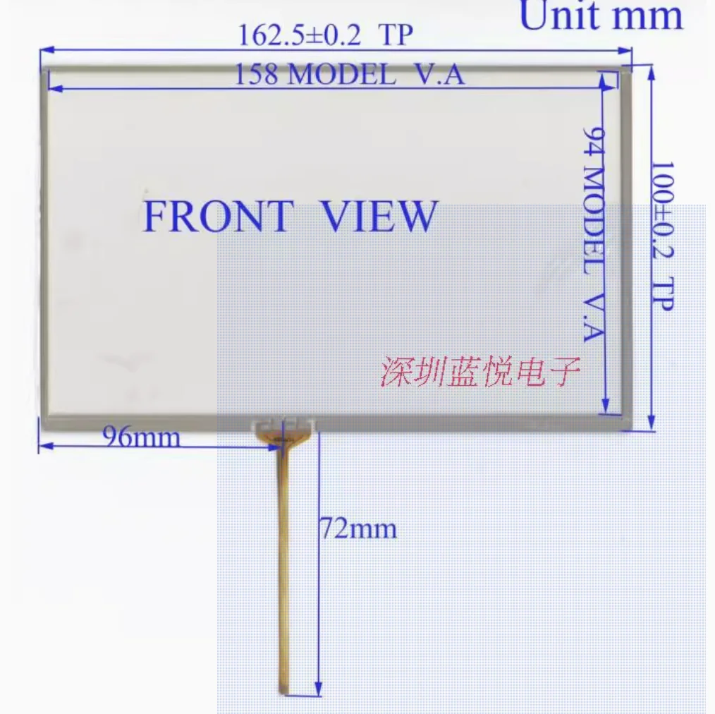 

7-inch touch screen 162 * 100 Taiwan original screen 4WGJF