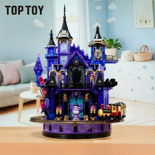 Sanrio Kuromi Amethyst Castle Patchwork Building Blocks 2 Kuromi Character Assembling Toy Duży model budynku Prezent dla dzieci