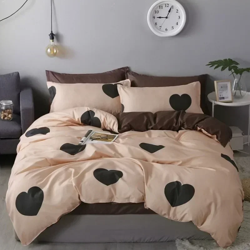 Comfortable Soft Skin-friendly Cotton Aloe Vera Cotton Four-piece Set Active Cotton Bedding Sheet Quilt Cover