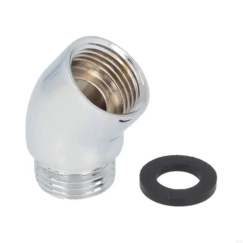 

652F Silver Shower Elbow Adapter for Shower Head 30°Angle G1/2 Male to Female Shower Head Extender Connector/Coupling