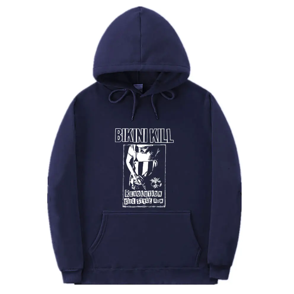 Punk Rock Band Bikini Kill Revolution Girl Print Hoodie Men Women's Riot Grrrl Kathleen Hanna Sweatshirt Male Fashion Hoodies