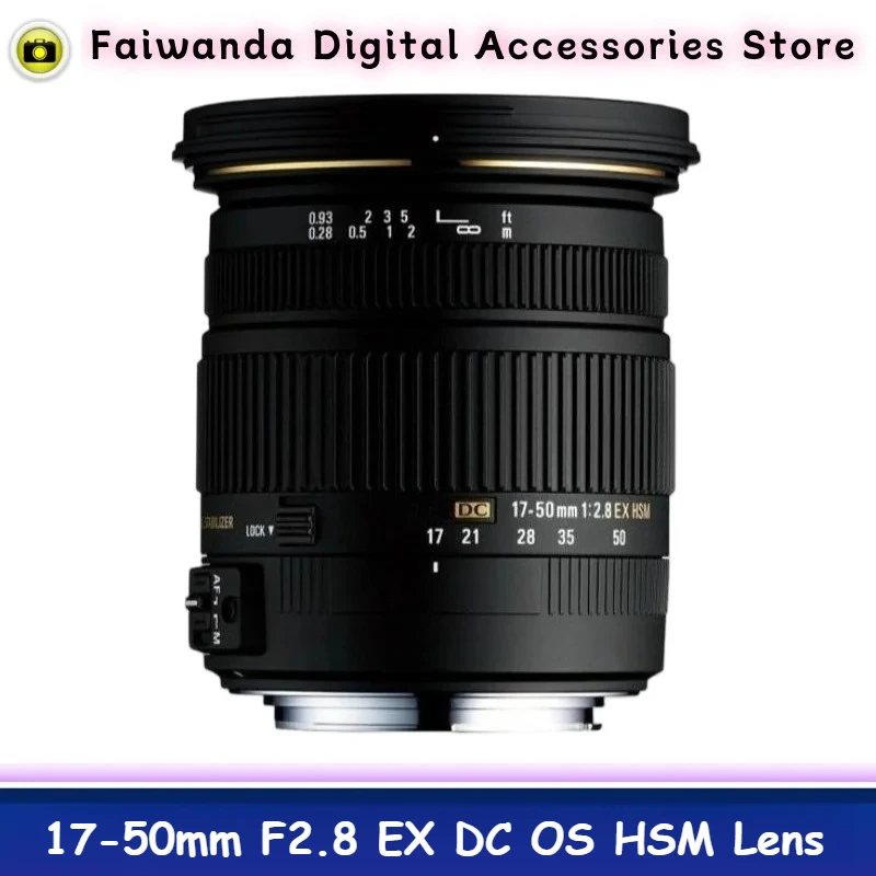 

95% New Genuine For Sigma 17-50mm F2.8 EX DC OS HSM Lens wide angle zoom Lens for Canon or for Nikon Mount