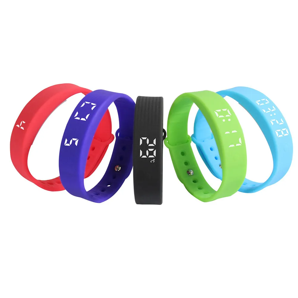 

Водонепроницаемый черный спортивный фитнес-браслет с мониторингом температуры, умный браслет с LED-сенсорным экраном, мониторинг сна и активности