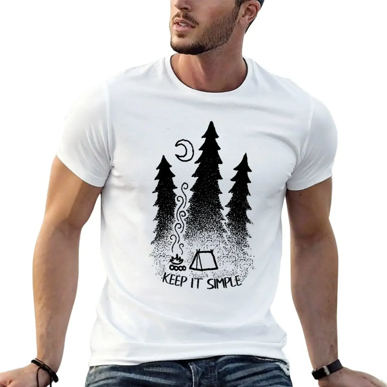 keep it simple camping T-Shirt animal prinfor boys custom t shirt graphic shirts workout shirts for men