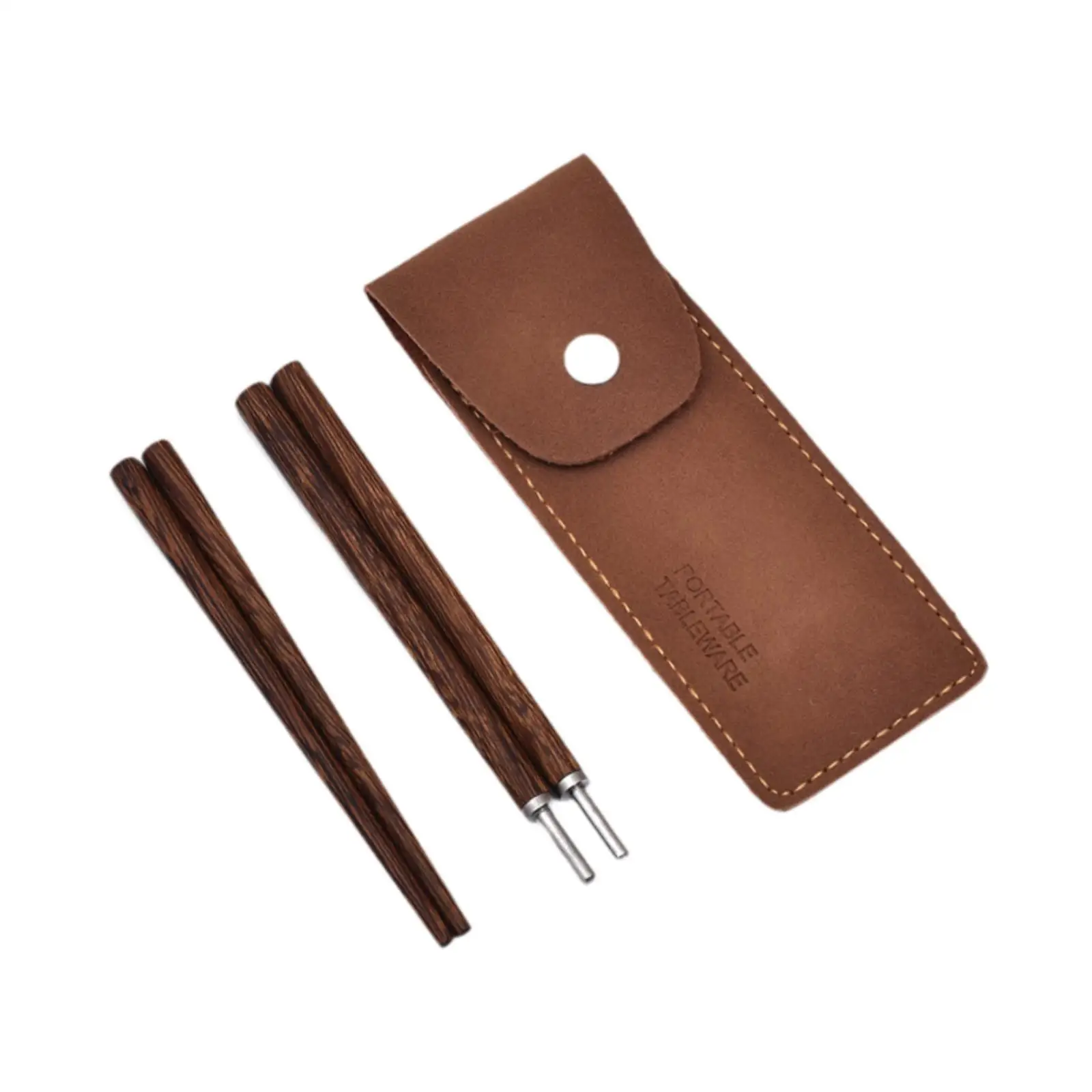 Travel Chopsticks with Storage Pouch Tableware Portable Travel Cutlery Wooden Chopsticks for Office Home Trip Backpacking