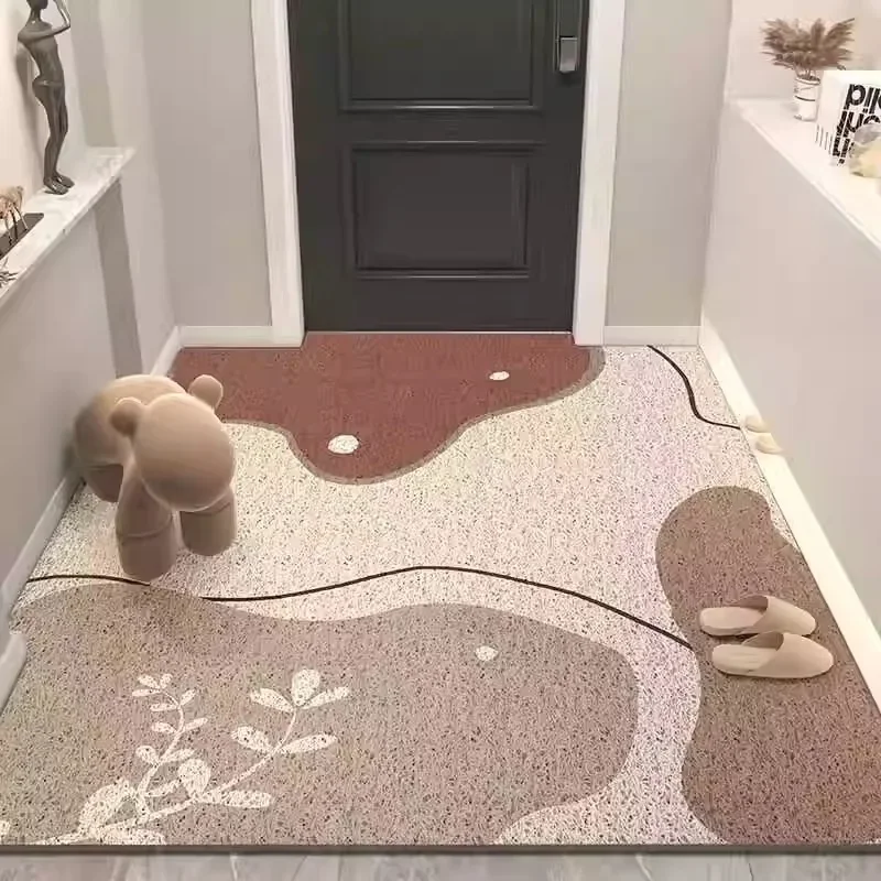 Extra Large Customizable PVC Door Mat Non-Slip Dirt Resistant Washable Entrance Rug for Hallway Shoe Changing Area Home Decor