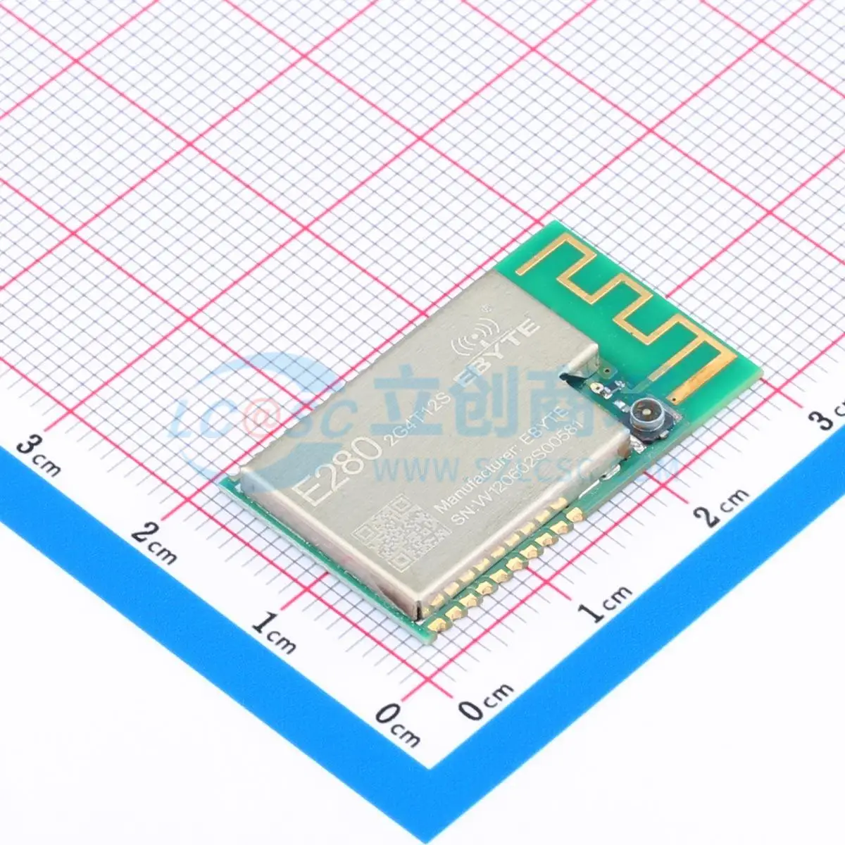 2pcs E280-2G4T12S SMD 28.7x17.5mm 2.4GHz 13.5dBm LoRa Wireless RF Transceiver Module