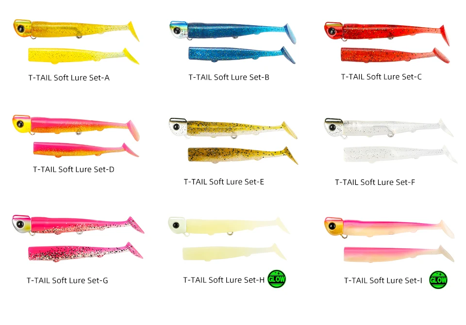 TSURINOYA Long Casting 2 Stück T-Schwanz Jigkopf 110mm 35g 45g Salzwasser Sinkender Hardbait Hochfester Flunder- und Wolfsbarsch-Angelköder – Detail 4