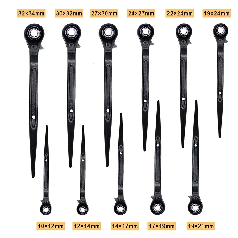 10-41mm Pointed Tail Ratchet Ratchets Wrench Socket Wrench Ratchet Sockets Spanner Scaffold Tool Wrenchs Set Nut Repair Tools