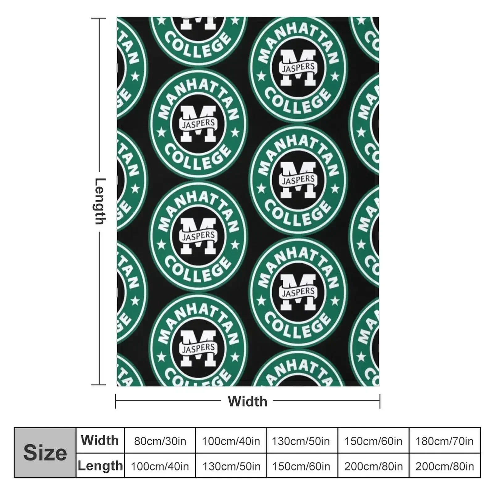 Manhattan College Throw Blanket couch cozy soft plush fuzzy picnic outdoor blanket